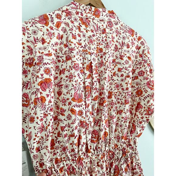 Jessica Simpson | NWT | Printed Floral Linen Blend Romper | Sz M - Picture 10 of 10